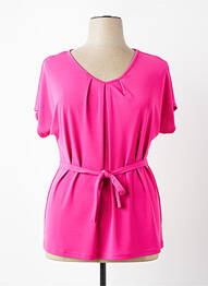 Top stretch manches courtes rose TELMAIL femme