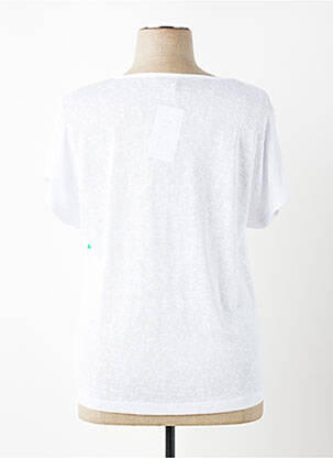 T-shirt imprimé fantaisie manches courtes blanc MARBLE femme