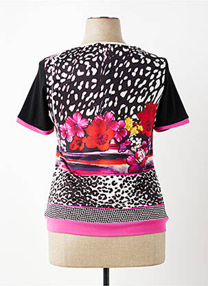 T-shirt imprimé fantaisie manches courtes noir TELMAIL femme