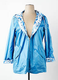 Imperméable fermeture zippée sur le devant a capuche bleu REVER MILE femme