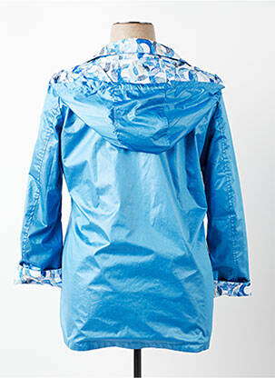 Imperméable fermeture zippée sur le devant a capuche bleu REVER MILE femme