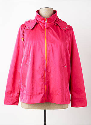 Imperméable fermeture zippée sur le devant a capuche rose REVER MILE femme