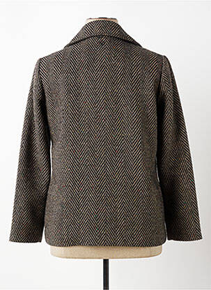 Manteau court coupe droite sans capuche noir CONCEPT K femme