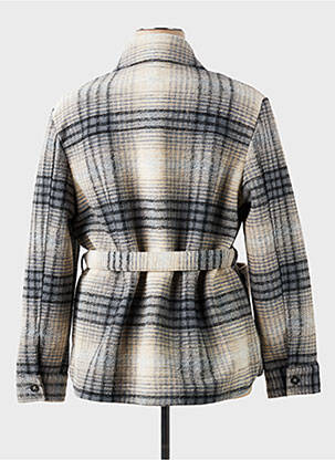Manteau court fermeture boutonnée sur le devant sans capuche gris DIANE LAURY femme