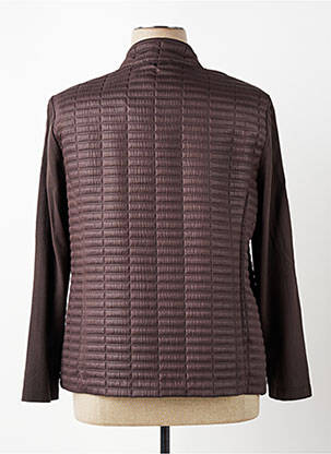 Veste casual col rond marron FRANK WALDER femme
