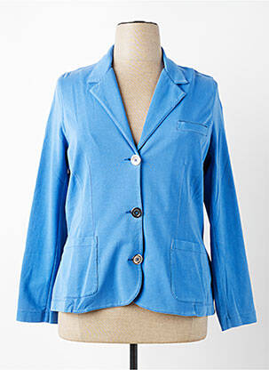 Veste casual col tailleur bleu CONCEPT K femme
