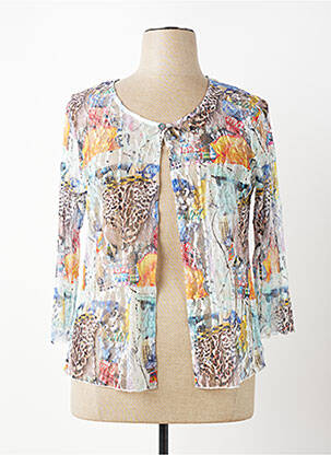 Veste casual col rond blanc TELMAIL femme