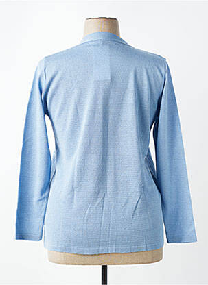 Gilet manches longues coupe cintrée bleu VALMODE femme
