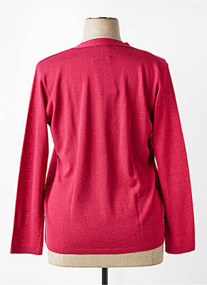 Gilet manches longues coupe cintrée rouge PLURIELLES femme