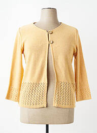 Gilet manches longues coupe cintrée jaune PLURIELLES femme