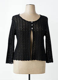 Gilet manches longues coupe cintrée noir PLURIELLES femme