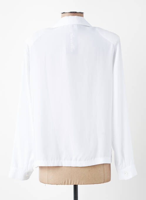Chemisier coupe cintrée manches longues blanc PLURIELLES femme
