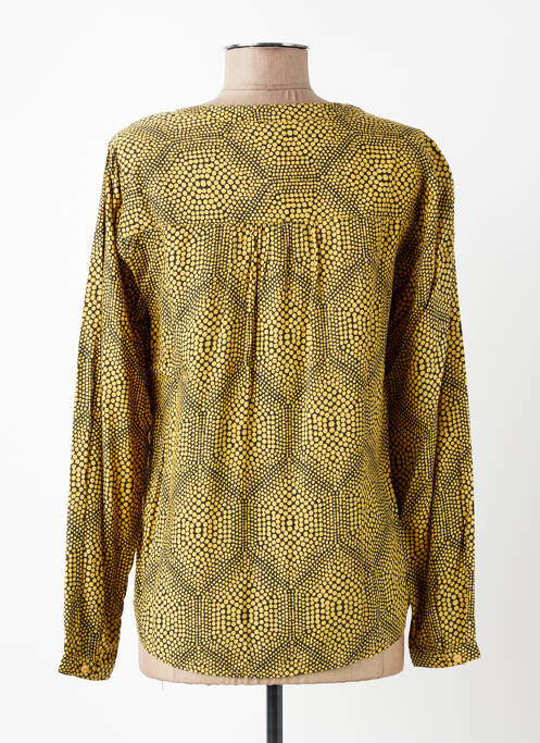 Blouse tissage popeline manches longues jaune JENSEN femme