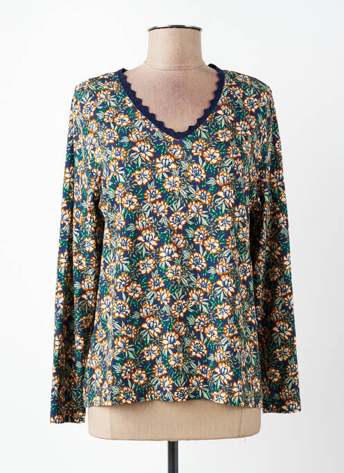 T-shirt manches longues manches longues bleu GRIFFON femme