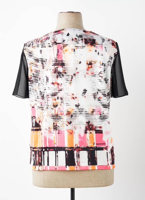T-shirt imprimé fantaisie manches courtes noir PLURIELLES femme