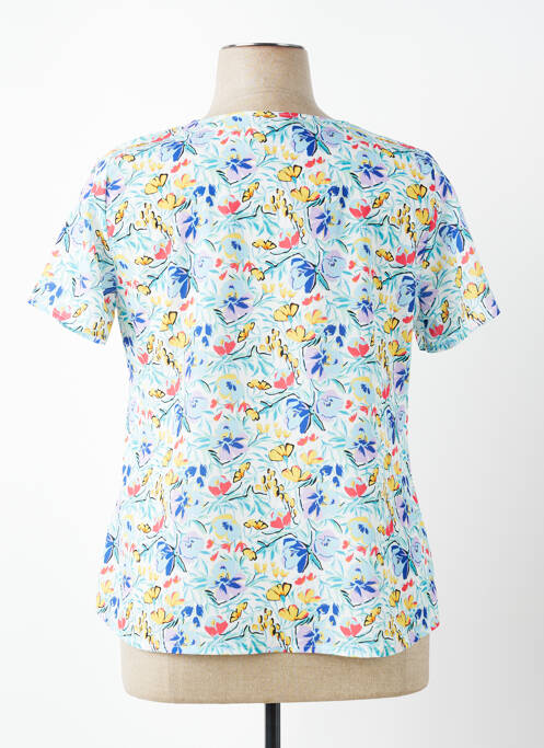 T-shirt imprimé fantaisie manches courtes bleu PLURIELLES femme