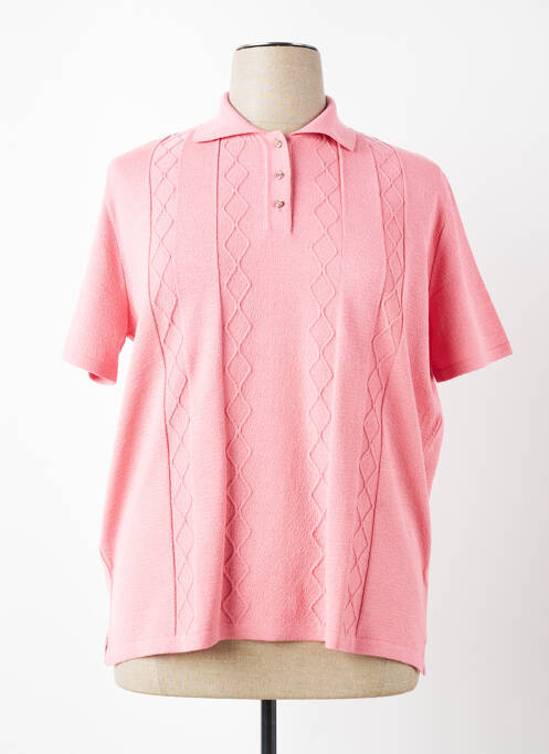 Polo manches courtes manches courtes rose I.ODENA femme