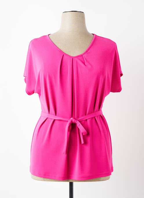 Top stretch manches courtes rose TELMAIL femme