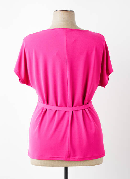 Top stretch manches courtes rose TELMAIL femme