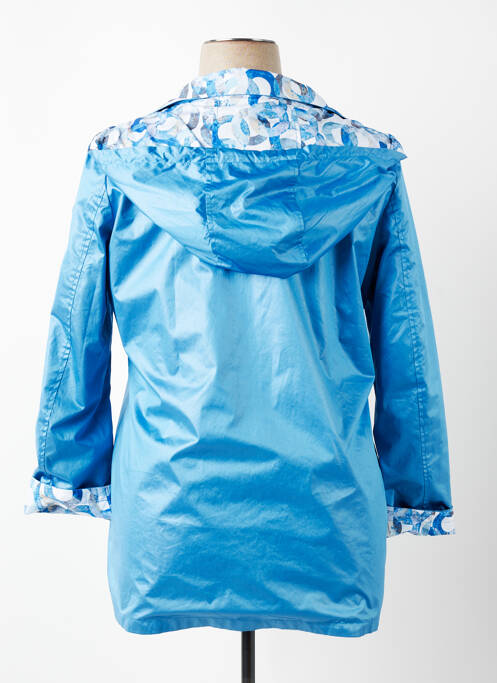 Imperméable fermeture zippée sur le devant a capuche bleu REVER MILE femme