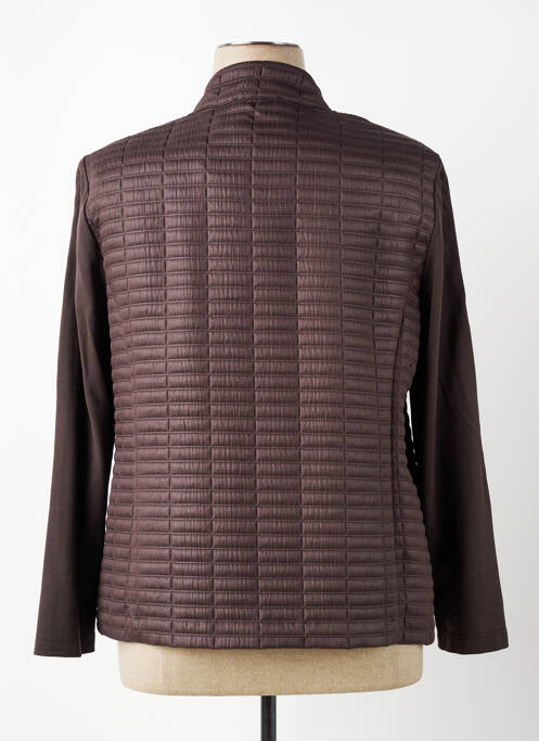 Veste casual col rond marron FRANK WALDER femme