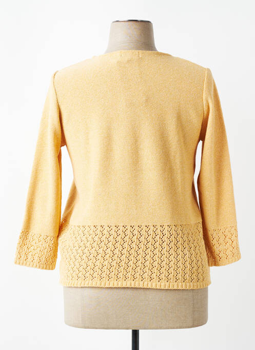 Gilet manches longues coupe cintrée jaune PLURIELLES femme