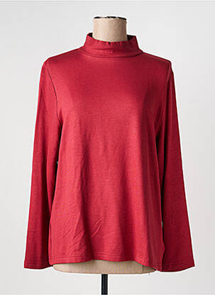 Pull col roulé stretch manches longues rouge GRIFFON femme