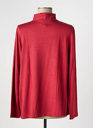 Pull col roulé coupe droite manches longues rouge GRIFFON femme
