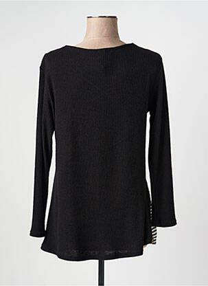 Pull coupe cintrée manches longues noir VETISTYLE femme