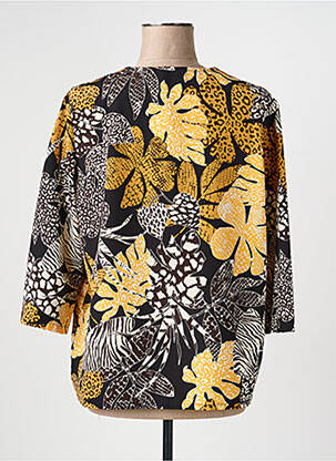 Top tissage crêpe manches 3/4 jaune DIANE LAURY femme
