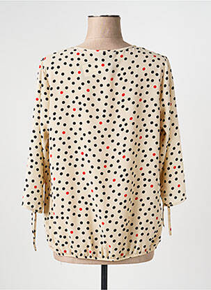 Blouse col rond manches 3/4 beige TELMAIL femme