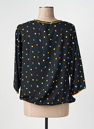 Blouse imprimé fantaisie manches 3/4 noir TELMAIL femme