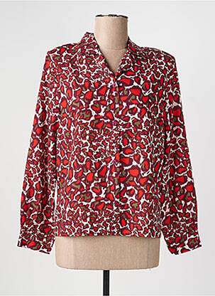 Chemise manches longues imprimé fantaisie rouge PLURIELLES homme