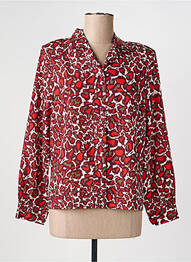 Chemise manches longues imprimé fantaisie rouge PLURIELLES homme