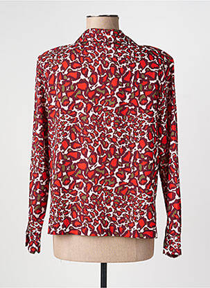 Chemise manches longues imprimé fantaisie rouge PLURIELLES homme