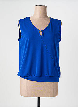 Top stretch sans manche bleu TELMAIL femme