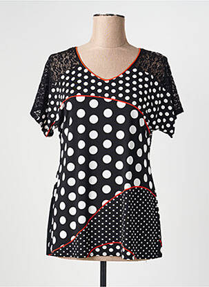 T-shirt stretch manches courtes noir TELMAIL femme