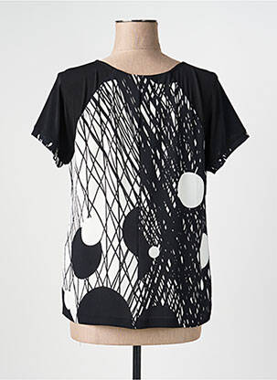 T-shirt imprimé fantaisie manches courtes noir TELMAIL femme