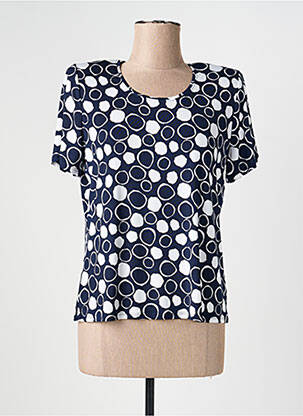 T-shirt stretch manches courtes bleu NAYAT femme