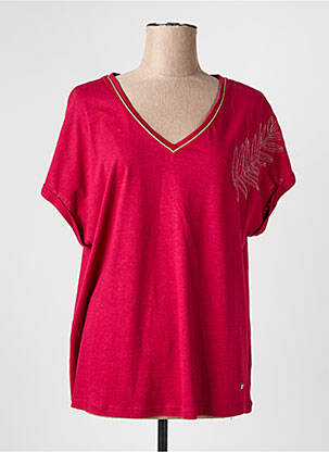 T-shirt coupe droite manches courtes rose KATMAI femme