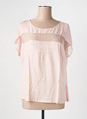 T-shirt coupe droite manches courtes rose C'EST BEAU LA VIE femme