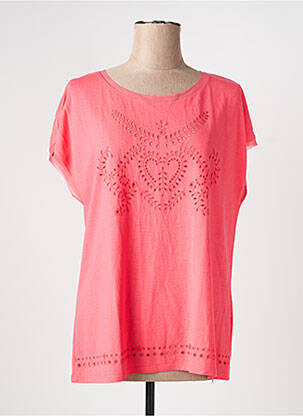 T-shirt imprimé fantaisie manches courtes orange KATMAI femme