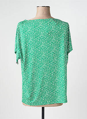 T-shirt coupe droite manches courtes vert MARBLE femme