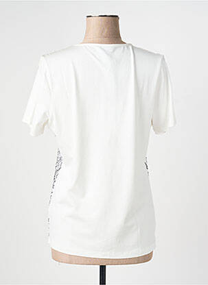 T-shirt stretch manches courtes blanc FRANCE RIVOIRE femme
