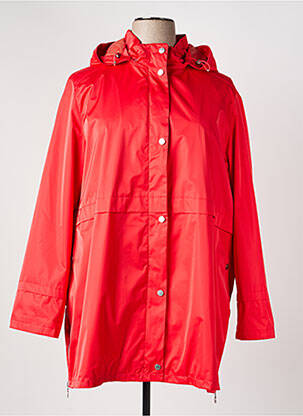 Imperméable manches longues sans capuche rouge CONCEPT K femme