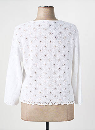 Gilet manches longues fermeture boutonnée sur le devant blanc PLURIELLES femme