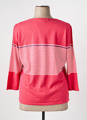 Pull coupe droite manches 3/4 rose I.ODENA femme