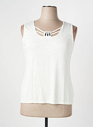 Top stretch sans manche blanc TELMAIL femme