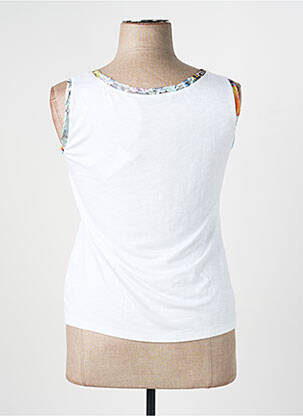 Débardeur stretch sans manche blanc TELMAIL femme