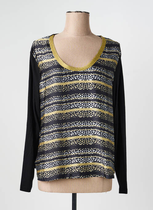 Top tissage jersey manches longues noir DIANE LAURY femme